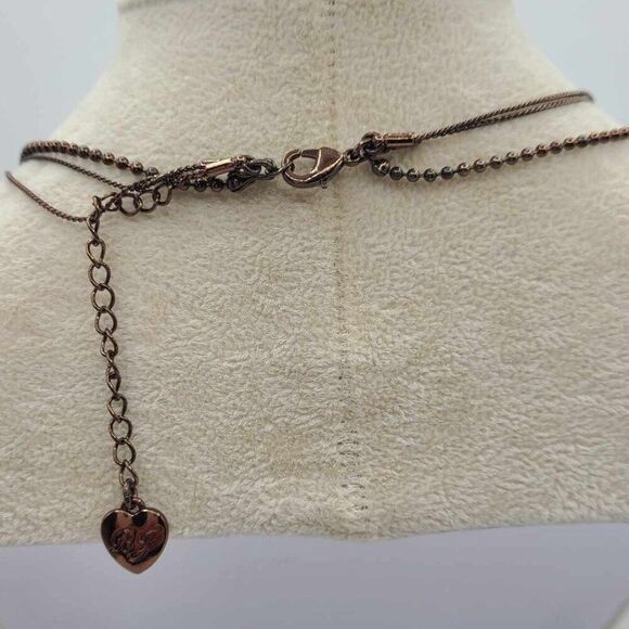 Betsey Johnson Giraffe Purple Crystal Multi Strand Necklace - Picture 3 of 10